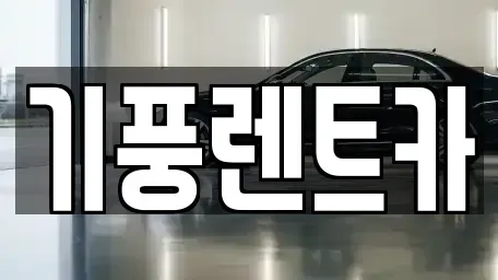 충청남도 서산시 오남동 렌트카 전문 기풍렌트카