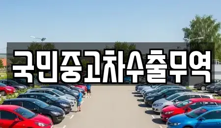 충청남도 아산시 신인동 중고차매매 전문 국민중고차수출무역