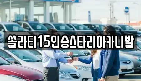 충청북도 제천시 봉양읍 렌트카 전문 쏠라티15인승스타리아카니발